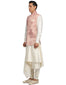 Single Button Nehru Jacket- Salmon