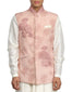 Single Button Nehru Jacket- Salmon
