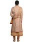 Sherwani with Pre-Pleated Stole & Kamarbandh - Salmon
