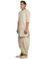 Sleevless Sherwani with Dhoti- Ivory