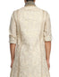 Sleevless Sherwani with Dhoti- Ivory