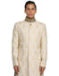 Silk Embroidered Sherwani Set- Ivory