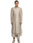 Brocade Sherwani Set- Taupe