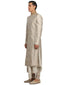 Brocade Sherwani Set- Taupe