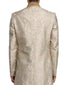 Brocade Sherwani Set- Taupe