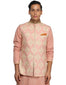 Embroidered Silk Nehru Jacket- Salmon