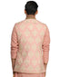 Embroidered Silk Nehru Jacket- Salmon