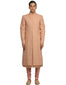 Sherwani Set with Quilted Applique Embroidery- Pumpkin