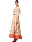 Printed Cape with Handcrafted Embroidery- Ivory