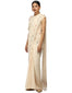 Drape Embroidered Saree- Ivory
