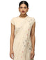 Drape Embroidered Saree- Ivory