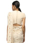 Drape Embroidered Saree- Ivory