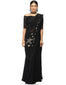 Star Embroidered Saree- Black