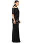 Star Embroidered Saree- Black