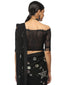 Star Embroidered Saree- Black