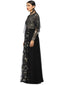 Draped Anarkali with Churidar- Black