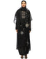Graphic Embroidered Kurta Set with Dhoti Pants- Black