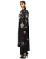 Graphic Embroidered Kurta Set with Dhoti Pants- Black