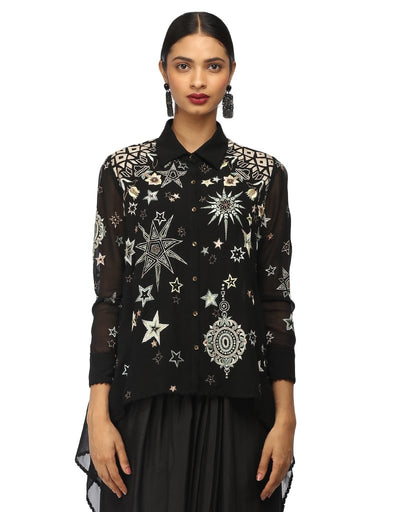 Drape Shirt- Black