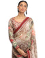 Maheshwari Linen Saree with Blouse- Beige