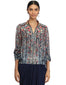 Varsity Style Jacket Top- Teal