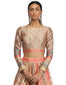 Silk Panelled Lehenga- Red