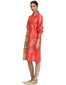 Color Block Shirt Dress- Red