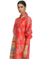 Color Block Shirt Dress- Red
