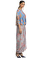 Draped T-Shirt with Bateau Neckline- Blue