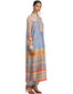 Color Block Long Tunic- Blue