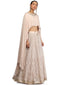 Mukaish Embroidered Cape- Oyster Grey