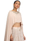 Mukaish Embroidered Cape- Oyster Grey