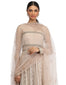 Kurta Set with Star Embroidered Dupatta- Oyster Grey