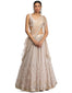 Embroidered Lehenga Saree Set- Oyster Grey