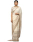 Embroidered Saree with Blouse- Oyster Grey