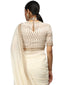 Embroidered Saree with Blouse- Oyster Grey