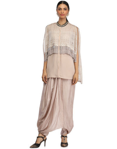 Dhoti Pants- Oyster Grey