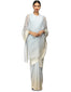Stardust Draped Saree in Net- Ice Blue