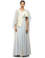 Wide-Leg Jumpsuit with Attached Drape- Ice Blue