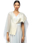 Wide-Leg Jumpsuit with Attached Drape- Ice Blue