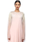 Crinkled Net Long Kurta with Dhoti Pants