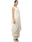 Crinkled Net Tunic with Shoulder Drape- Ivory