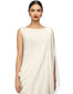Crinkled Net Tunic with Shoulder Drape- Ivory