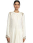 Draped Long Kurta Set with Asymmetric Drape- Ivory