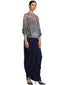 Wrap Style Draped Skirt- Navy