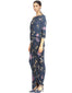 Georgette Draped Dress- Navy