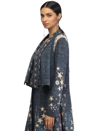 Long Jacket- Navy