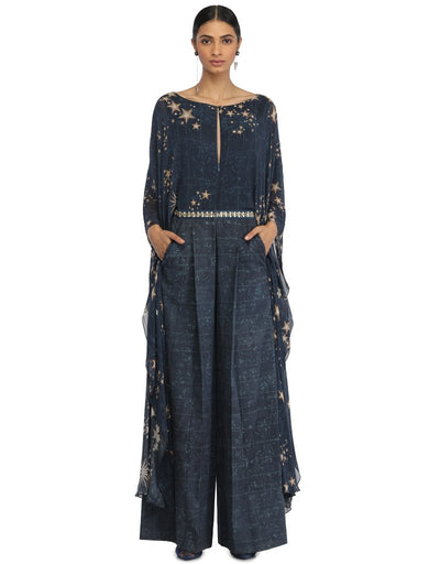 Kaftan Style Jumpsuit- Blue