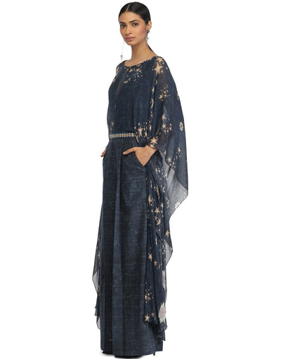 Kaftan Style Jumpsuit- Blue