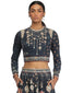 Panelled Khadi Lehenga- Blue